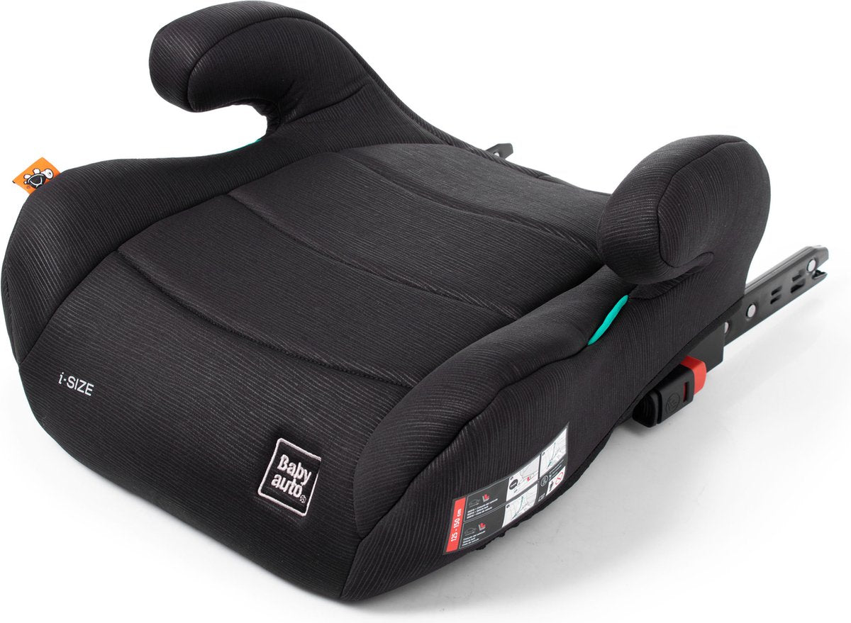 Coche bebe nauna - silla elevadora con isofix - silla elevadora - silla elevadora - silla de coche - elevador de 7 a 12 años - 22 a 36 kg - negro