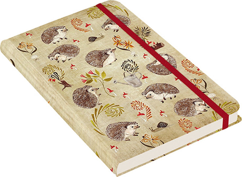 Peter pauper compacte notitieboek - hedgehogs - met elastieksluiting - 13x18 cm