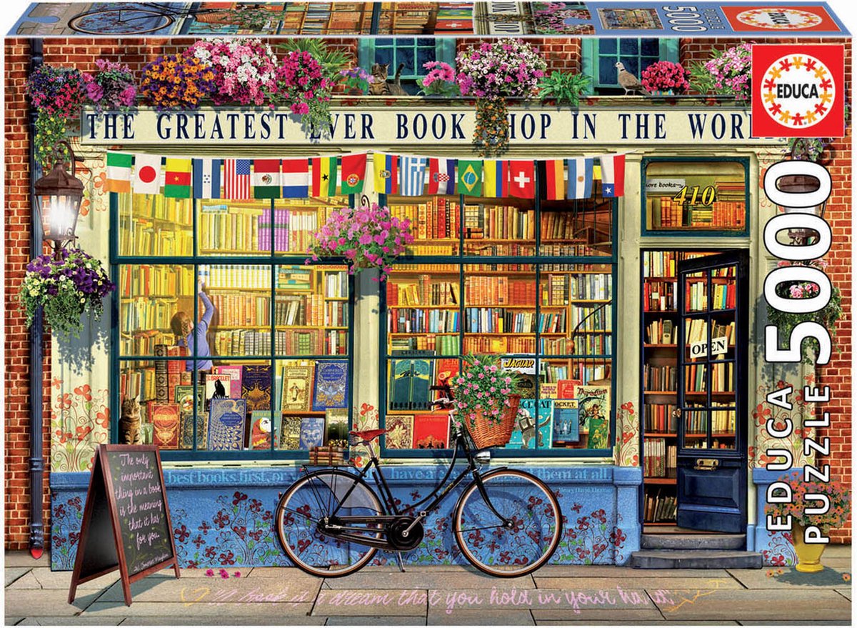 Educa - de beste boekhandel ter wereld - puzzel 5000 stukjes - sinterklaas cadeautjes