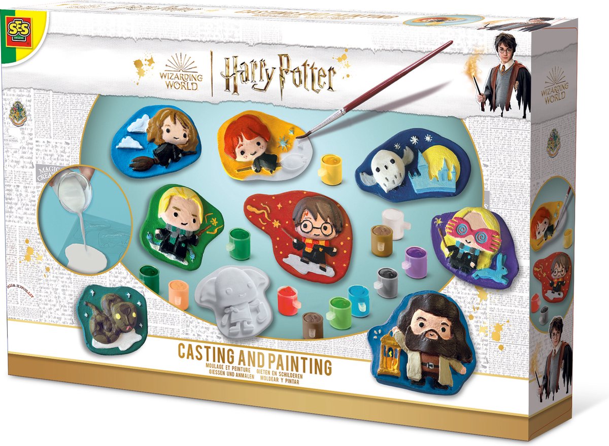 Ses creative - harry potter - gips gieten - knutselset met verf, gips en stickers