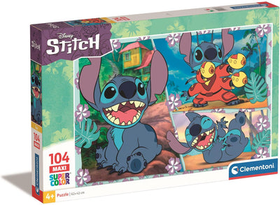 Puzzle clementoni puzzle super colore maxi punto, 104st.