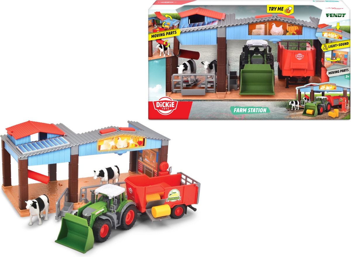 Dickie Boerderij e Fendt Tractor Play Set