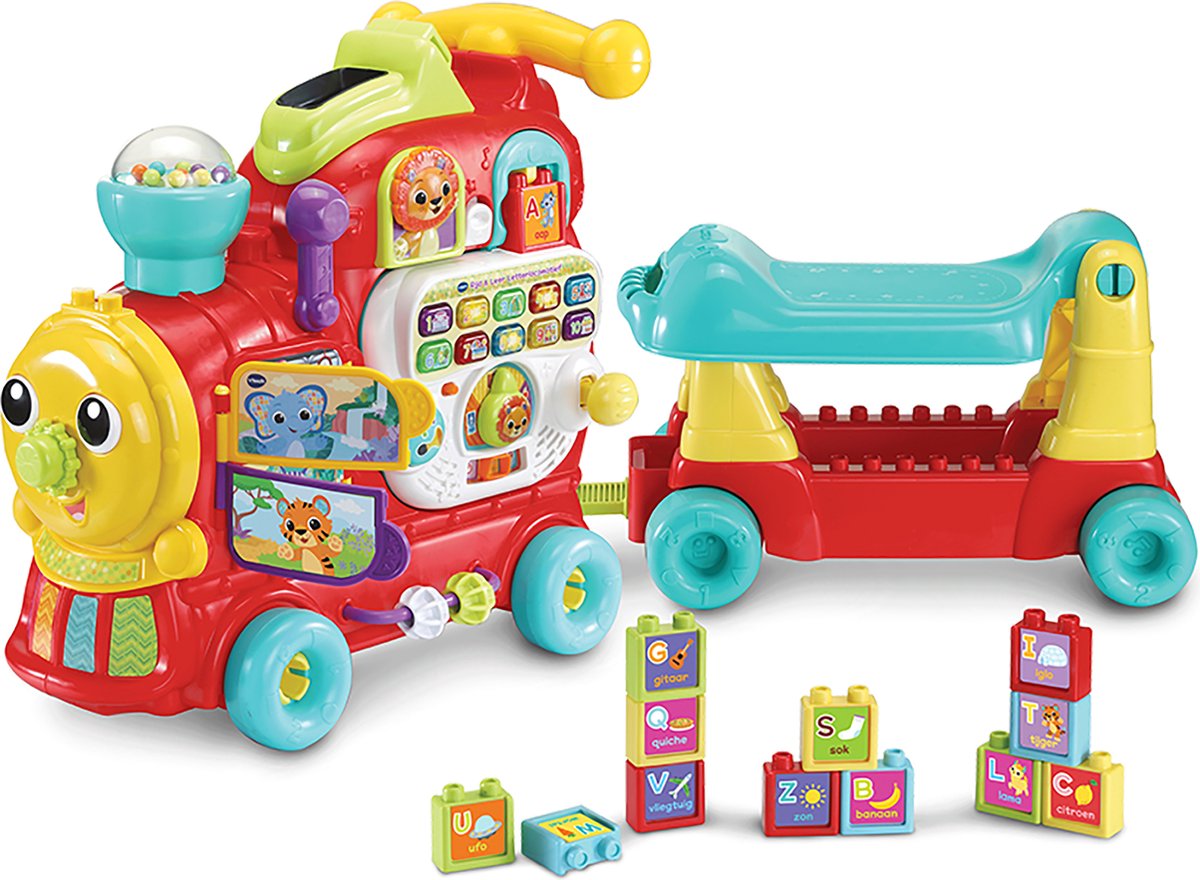 Vtech baby rijd leer letterlocomotief - interactief educatief speelgoed - cijfers, kleuren en letters - cadeau - baby speelgoed 1 jaar tot 3 jaar