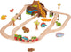Set di treni in legno Bigjigs, 49dlg.