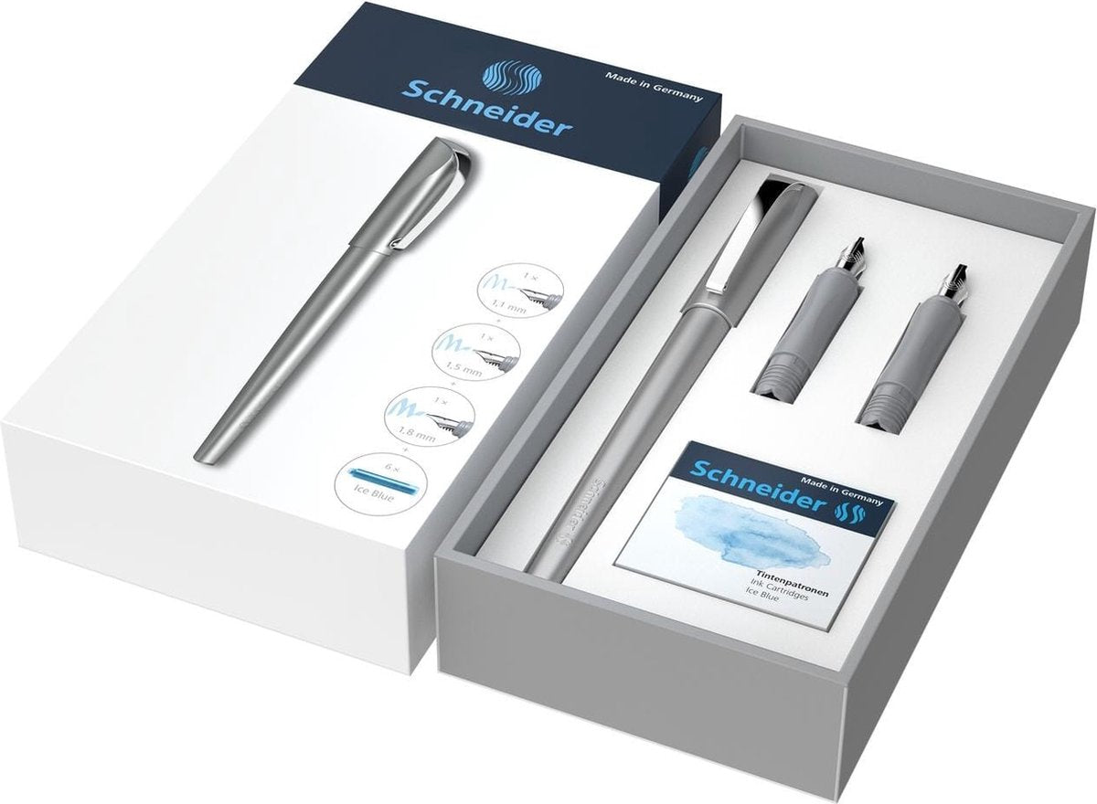 Schneider schrijfwaren schneider kalligrafie set - callissima - kalligrafie vulpen - giftbox - antraciet - s-143812