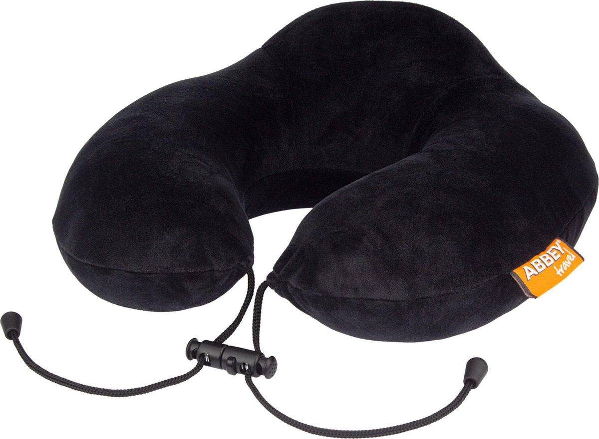 Abbey camp abbey nekkussen foam deluxe - memory - zwart