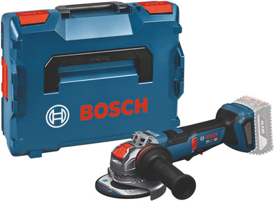 Amoladora angular inalámbrica profesional Bosch gwx 18v-11 ps azul | bloqueo x | 125 mm | sin baterías ni cargador en l-boxx - 06019n4400