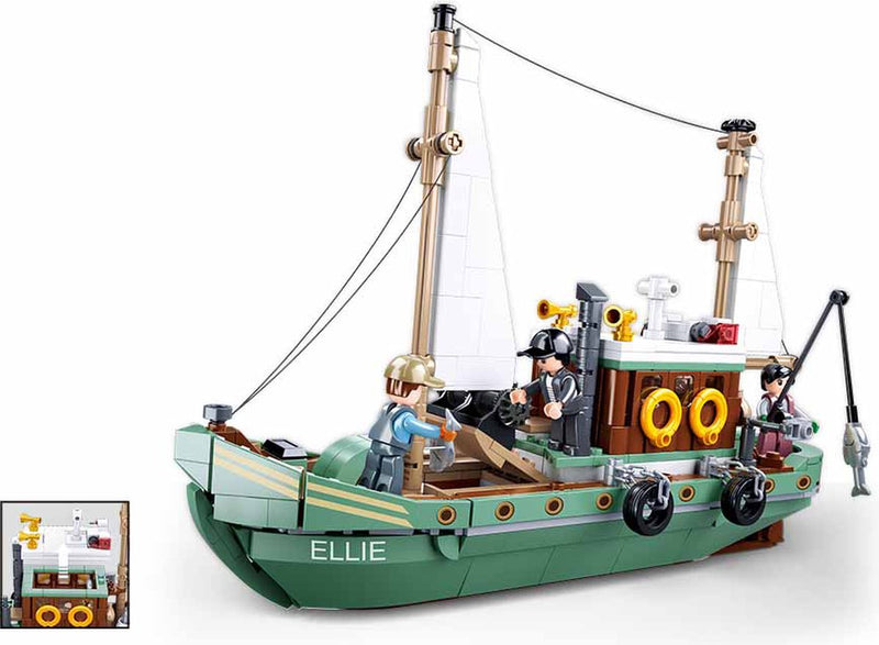 Barco de pesca de ladrillos modelo Sluban (m38-b1119)