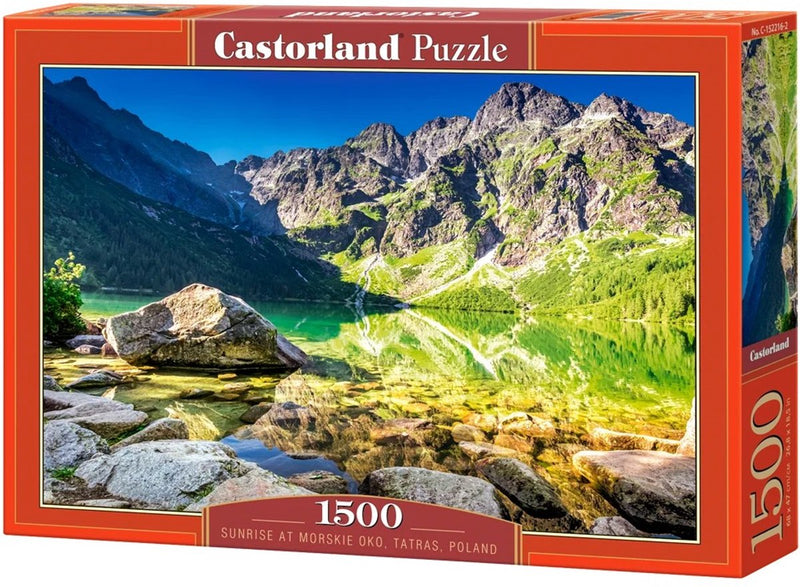 Castorland Sunrise at Morskie Oko, Polonia – Puzzle – 1500 pezzi – Finitura satinata – Vestibilità perfetta – Qualità europea
