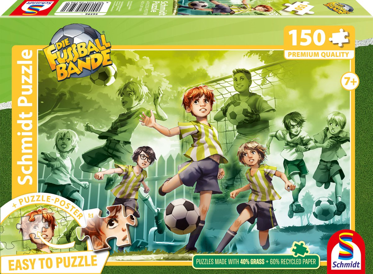 Schmidt - puzzle - la squadra di calcio, restare sulla palla, - la banda di fussball - 150 pezzi - bambini - da 7 anni