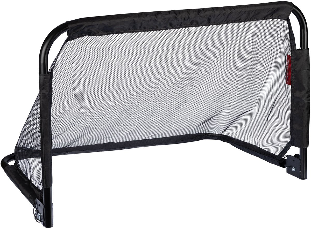 Avento inklapbare voetbaldoelen staal - 2 stuks - 90x60x60 cm - zwart