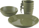 Easy camp moss 4 juego de cena plato de camping vajilla de camping 4 personas verde