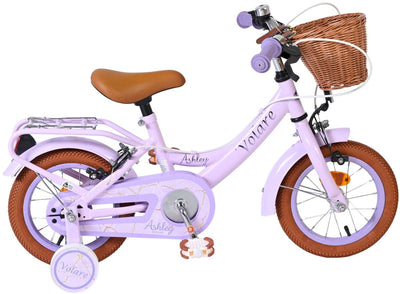 Bicicleta infantil Volare Ashley - niña - 12 pulgadas - lila - dos frenos de mano