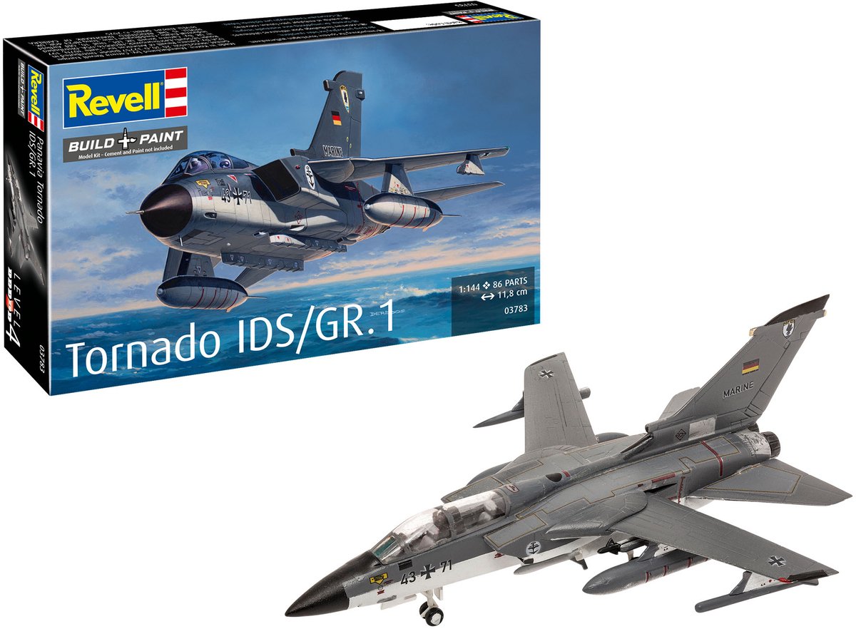 Revell model kit - panavia tornado ids size 1 1:144 - 86 pcs.