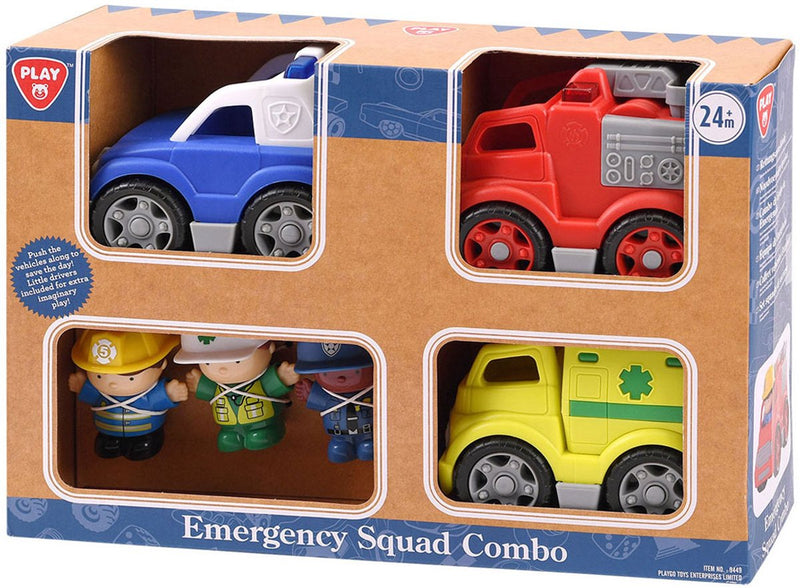 Gioca ai veicoli di servizio di emergenza con figure Play Set, 6dlg.
