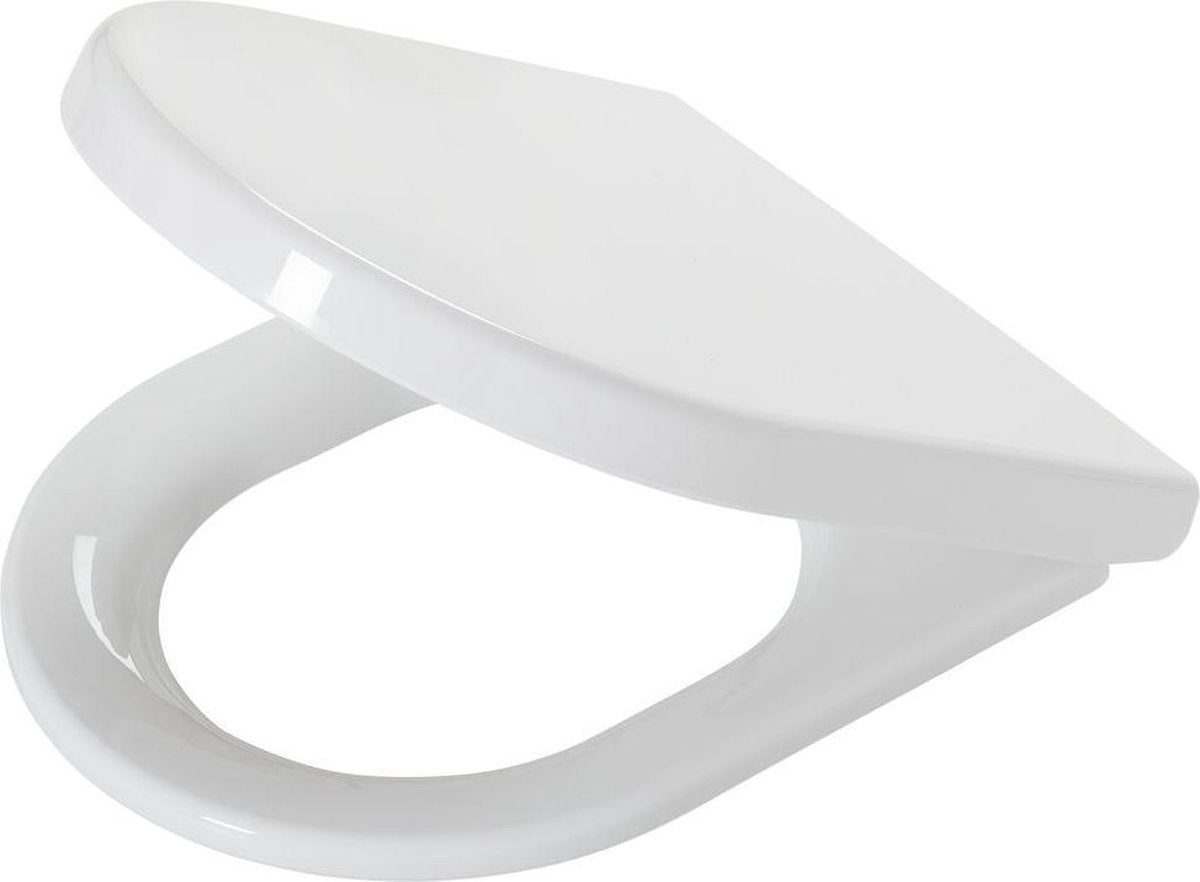 Tiger Stax - asiento de inodoro - asiento de inodoro con tapa - cierre suave - función de fácil limpieza - termoplástico - blanco
