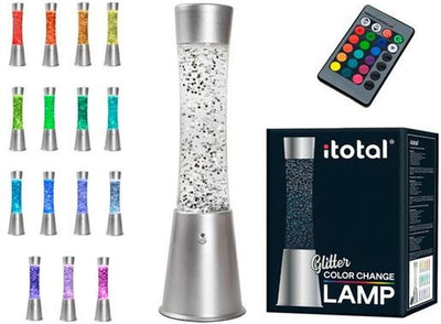 Lampada glitter con il colore che cambia e il telecomando
