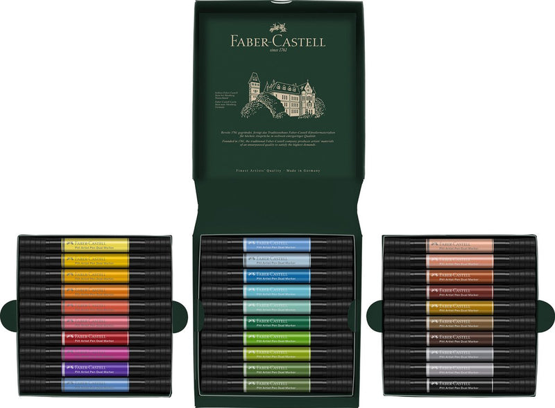Penna da disegno Faber-castell - penna pitt artist - pennarello duo - 30 pezzi - fc-162030