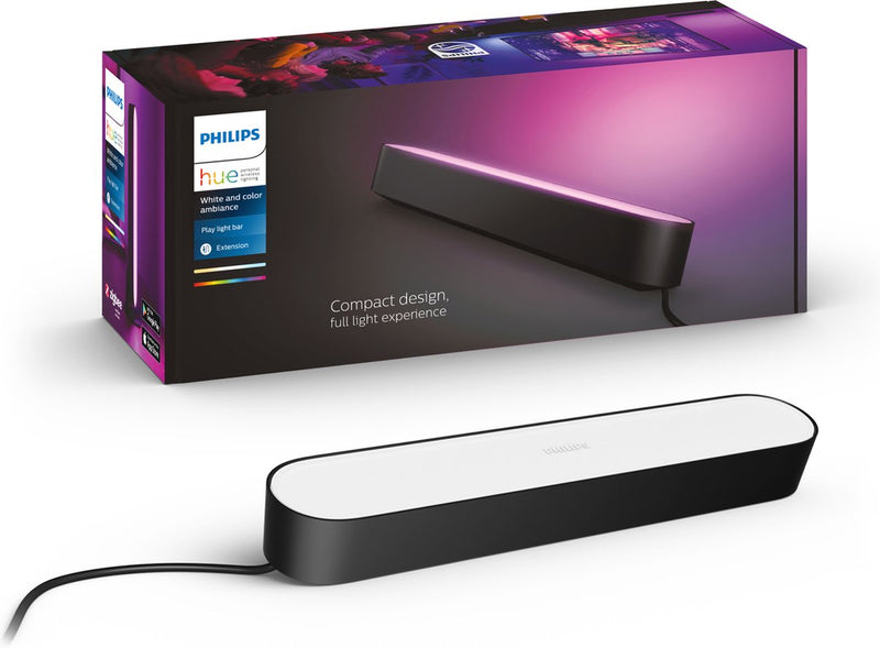 Barra luminosa Philips Hue Play - luce bianca e colorata - nera - confezione da 1 - estensione