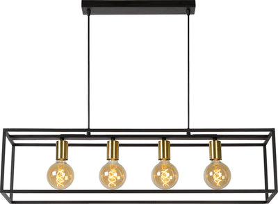 Lucide ruben - hanging lamp - 4xe27 - black