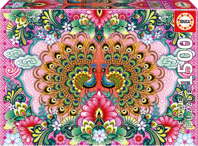 Educa - puzzle - 1500 pezzi - Pavoni del Bengala