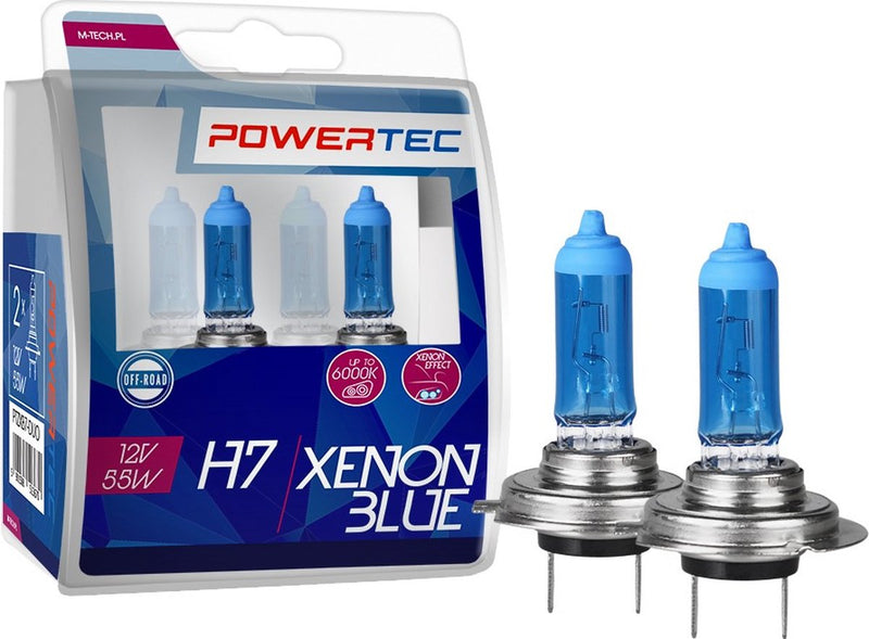 Lampade alogene Powertec h7 12V – blu xenon – set di 2