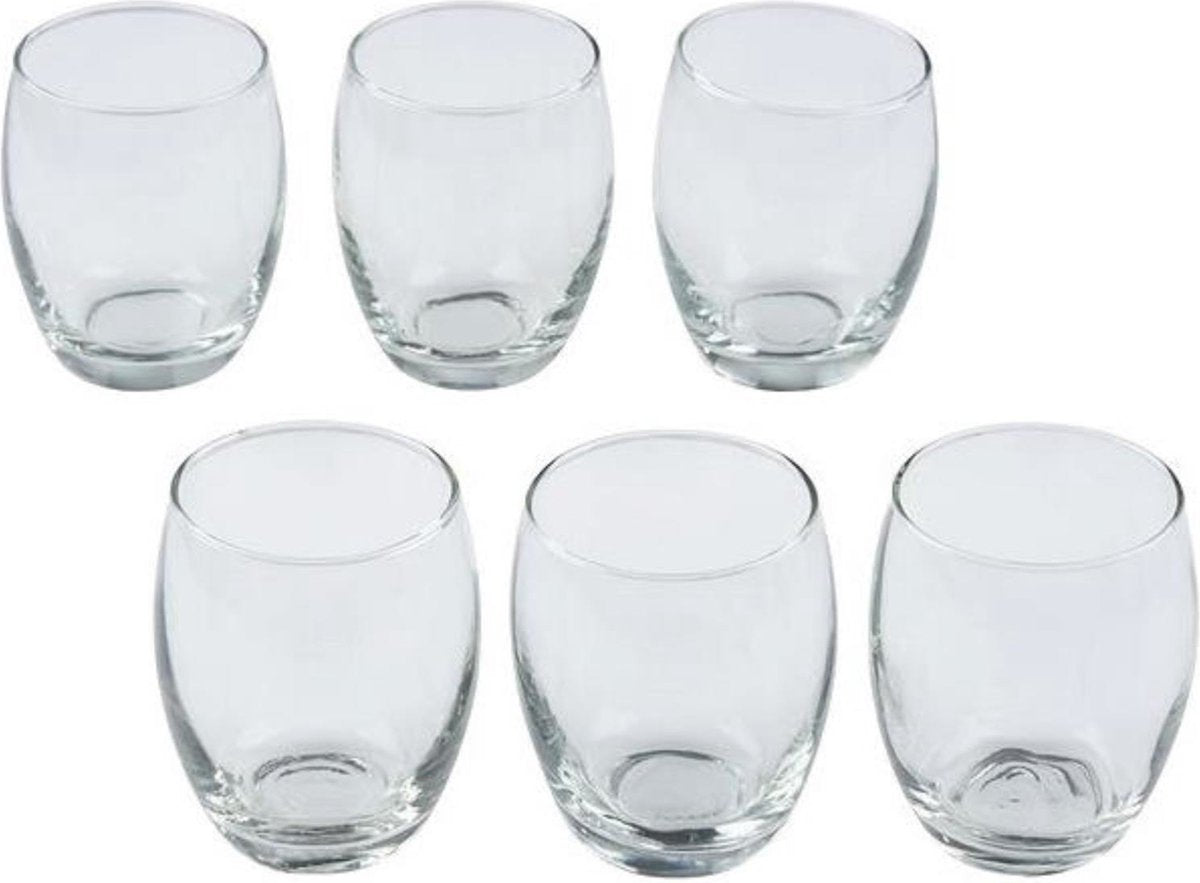 Alpina Kitchen Home Alpina set 6 bicchieri tumbler trasparenti - 350 ml - design elegante e versatile