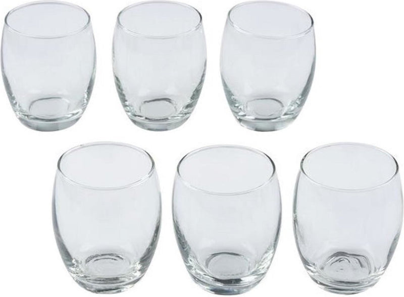 Alpina kitchen home alpina juego de 6 vasos transparentes - 350 ml - diseño elegante y versátil