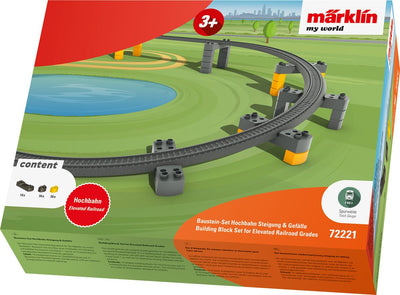 Märklin mi mundo conjunto de bloques de construcción viaducto ascenso y descenso ferroviario