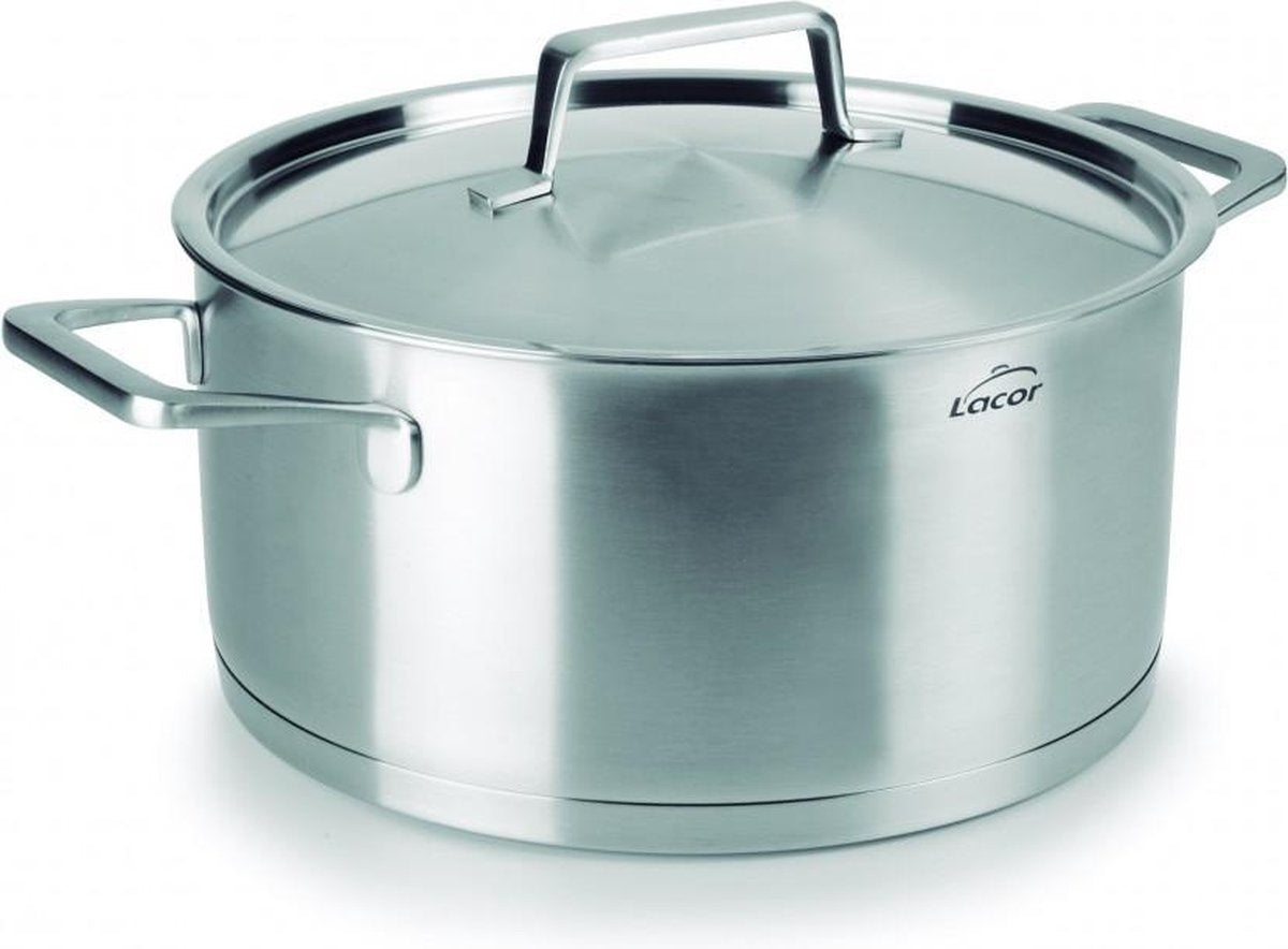 Lacor foodie kookpan met deksel - ø 20cm - 3l - rvs