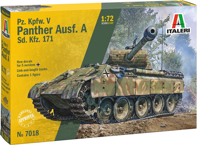 Kit modello Italeri veicoli militari - 7018 sd.kfz. 171 pz.kpfw. v pantera ausf. a - serbatoio in plastica - 1:72 - modellismo
