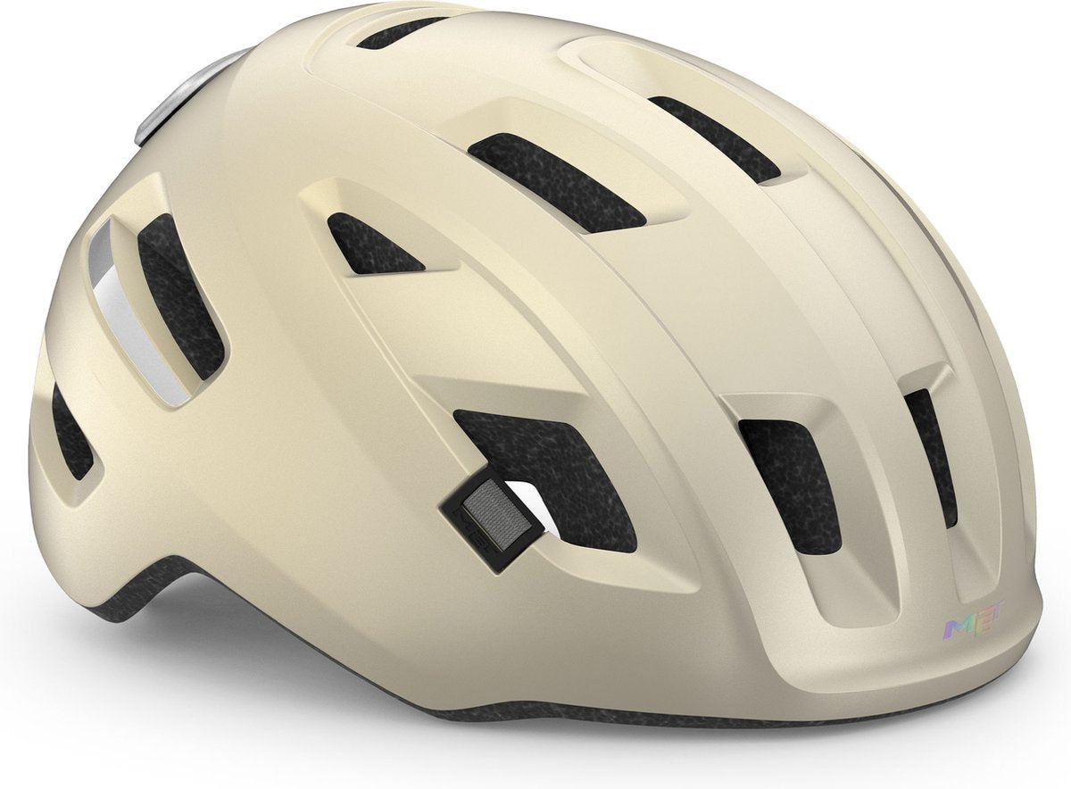 Met e-mob fietshelm mannen vrouwen - fietshelm e bike volwassenen - maat l (58-61cm) - nta8776 - vanilla ice
