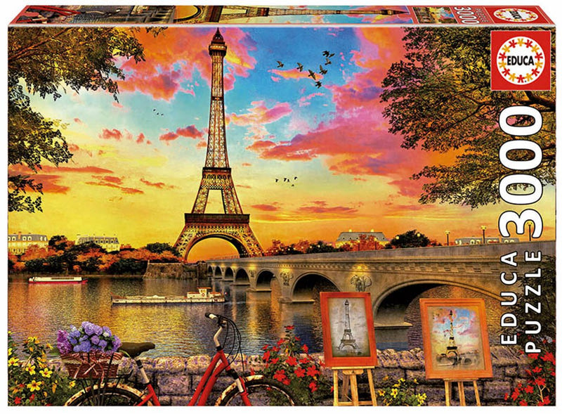 Educa - puzzle - 3000 pezzi - tramonto a Parigi