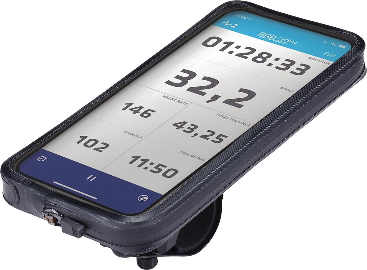 Bbb cycling telefoonhouder fiets universeel - guardian - smartphone houder waterbestendig - maat m 75 x 155mm - bsm-11m