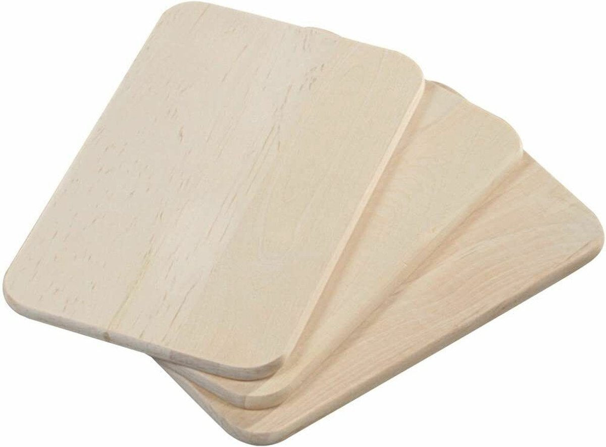 Juego de tablas de pan y desayuno Kesper - 3 piezas - madera de abedul - 23 x 15 x 1 cm - color natural - calidad extra alta