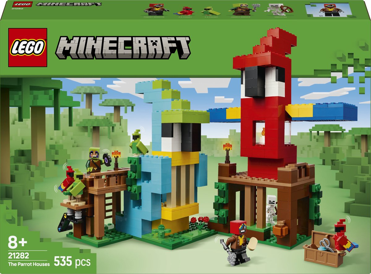 Lego ® minecraft® de papegaaienhuizen bouwset - 21282