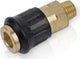 Powerplus powair0254 compressor couplings - universal female external thread - male thread 1 4 - 2 pieces - copper - rubber handle