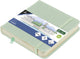 Quaderno per schizzi Kangaro - 12x12 cm - menta - copertina rigida in pu - con elastico e nastro - k-861204