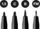 Faber-castell tekenstift - pitt artist pen - zwart - 4-delig - fc-167153