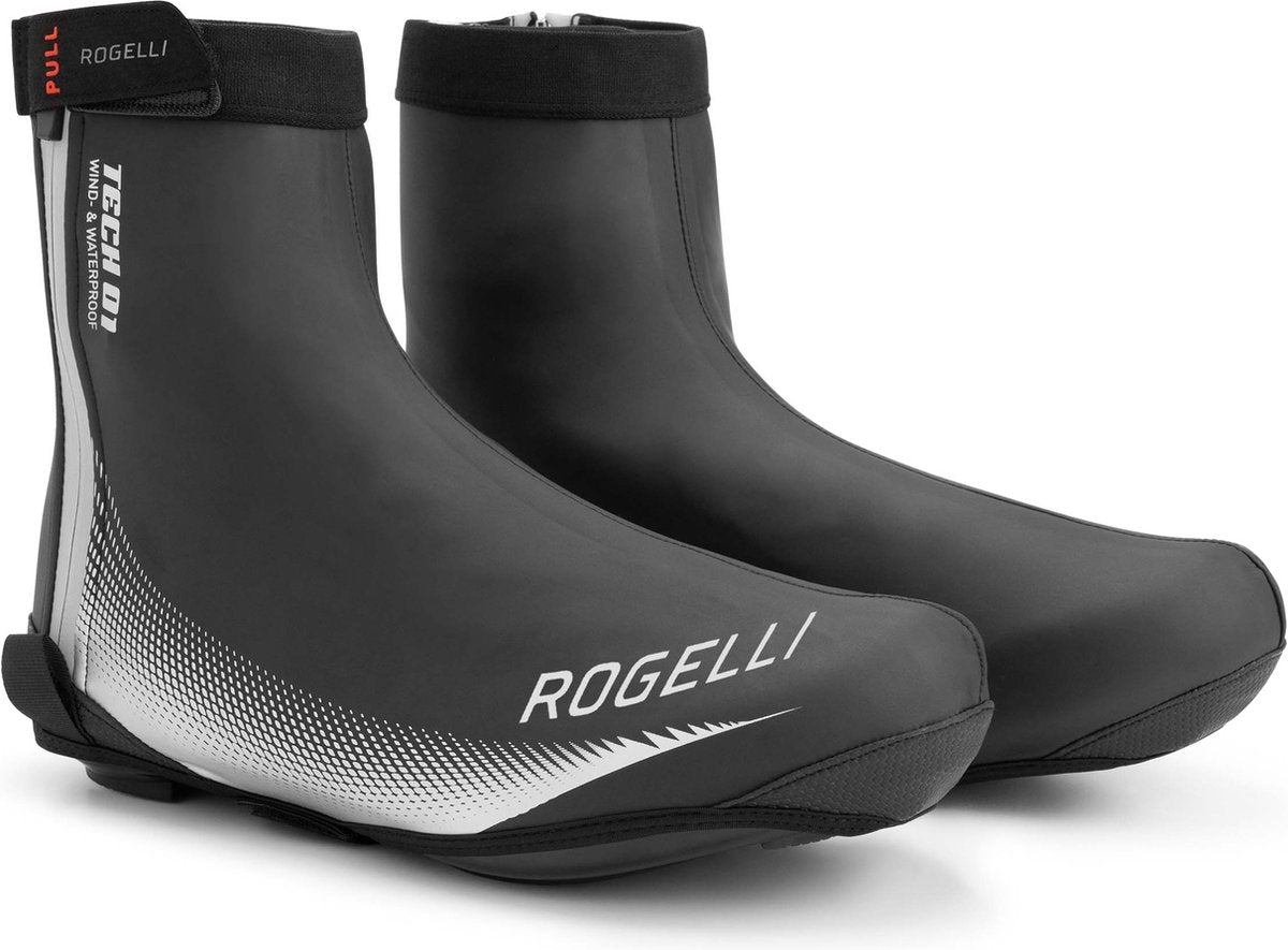 Rogelli tech-01 fiandrex overschoen unisex - zwart - maat 44 45