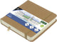 Kangaro schetsboek - 12x12cm - taupe - pu-hardcover - met elastiek en leeslint