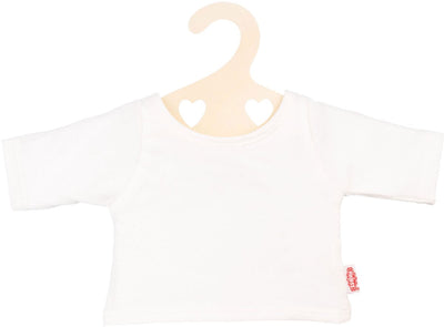 Heless poppen t-shirt wit op kledinghanger, maat 28-35 cm