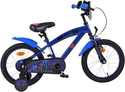 Superman children's bicycle - boys - 16 inches - blue