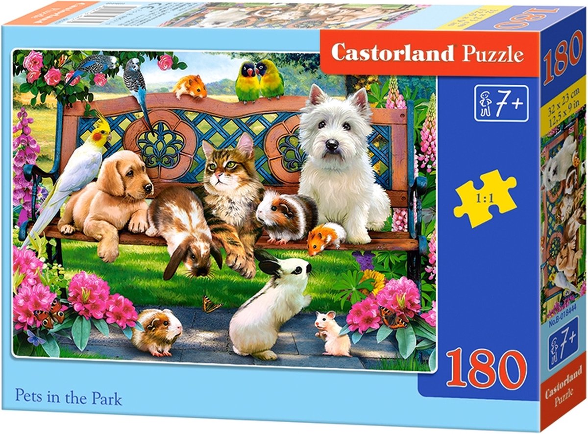 Castorland puzzle 180el. huisdieren in het park
