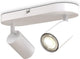 B.k.licht - opbouwspots - plafondspots met 2 lichtpunten - spots draaibar - kantelbaar - gu10 fitting - l.: 27cm