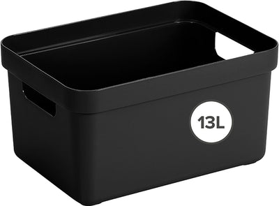 Sunware sigma caja de almacenamiento para el hogar 13l - 35x24,6x18,3 cm - negro
