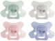 Difrax fopspeen natural - 18+ maanden - groen lichtgrijs roze paars - 2 stuks