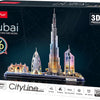 Cúbico Fun 3d Puzzle City Line Dubai con iluminación LED