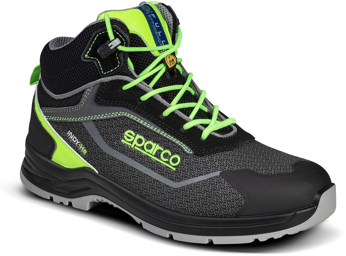Sparco werkschoenen s3s - indy-he ranger - zwart groen — black — 44