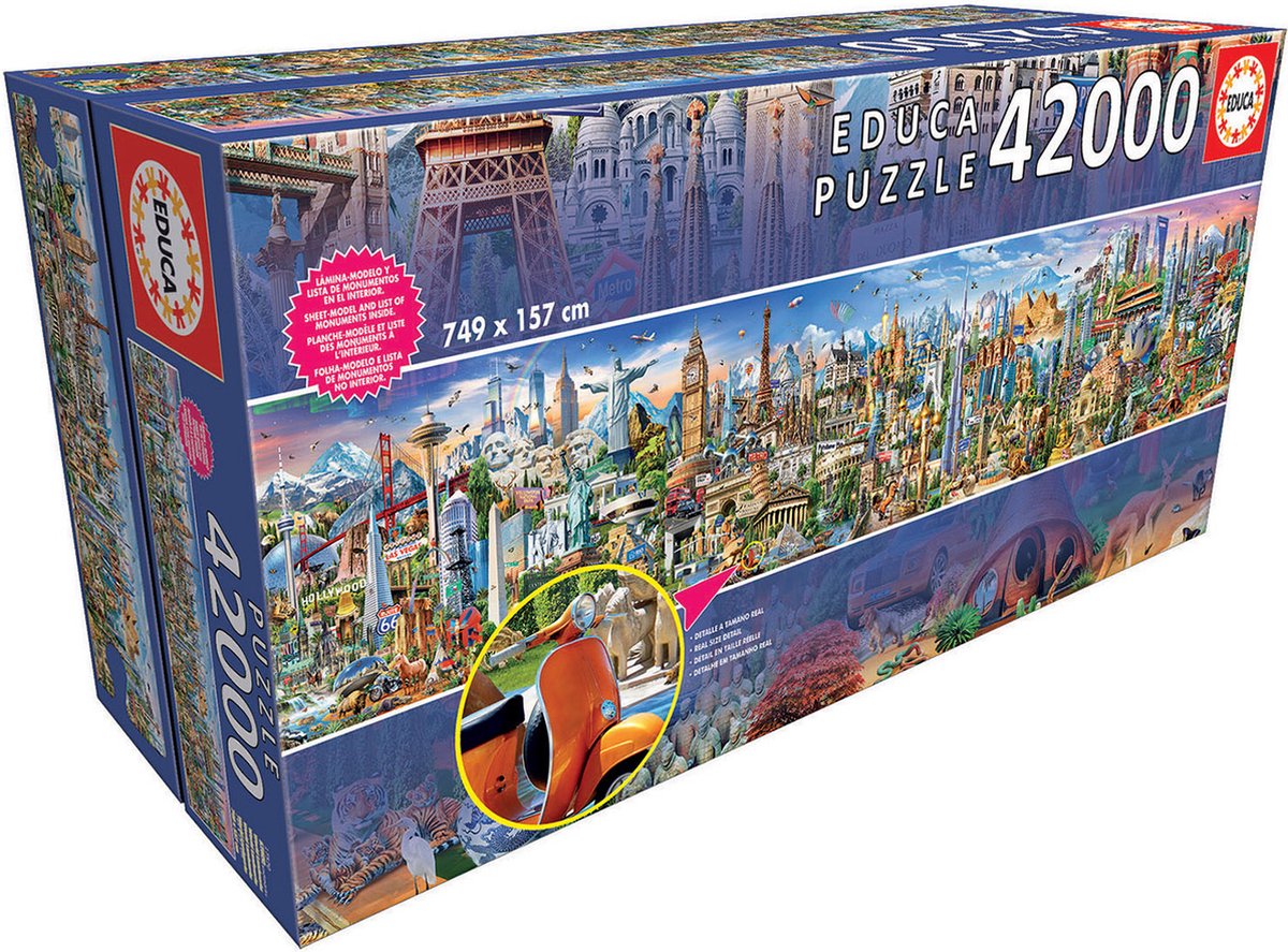 Educa -grote legpuzzel - 42000 stukjes - de wereld rond